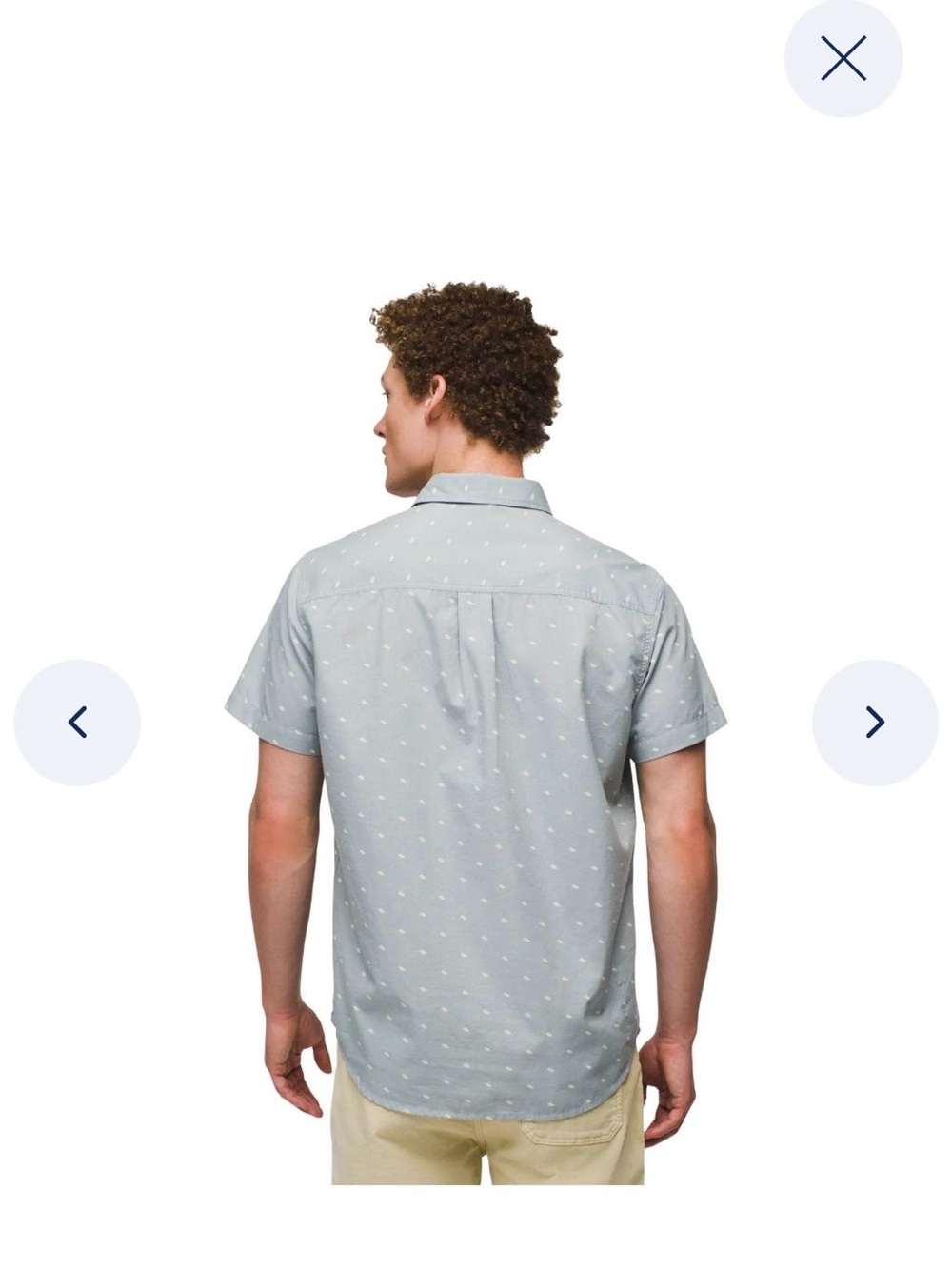 NWT Prana Men’s Tinline Button Down Short Sleeve Shirt Quarry Cloud- XL - Picture 3 of 12